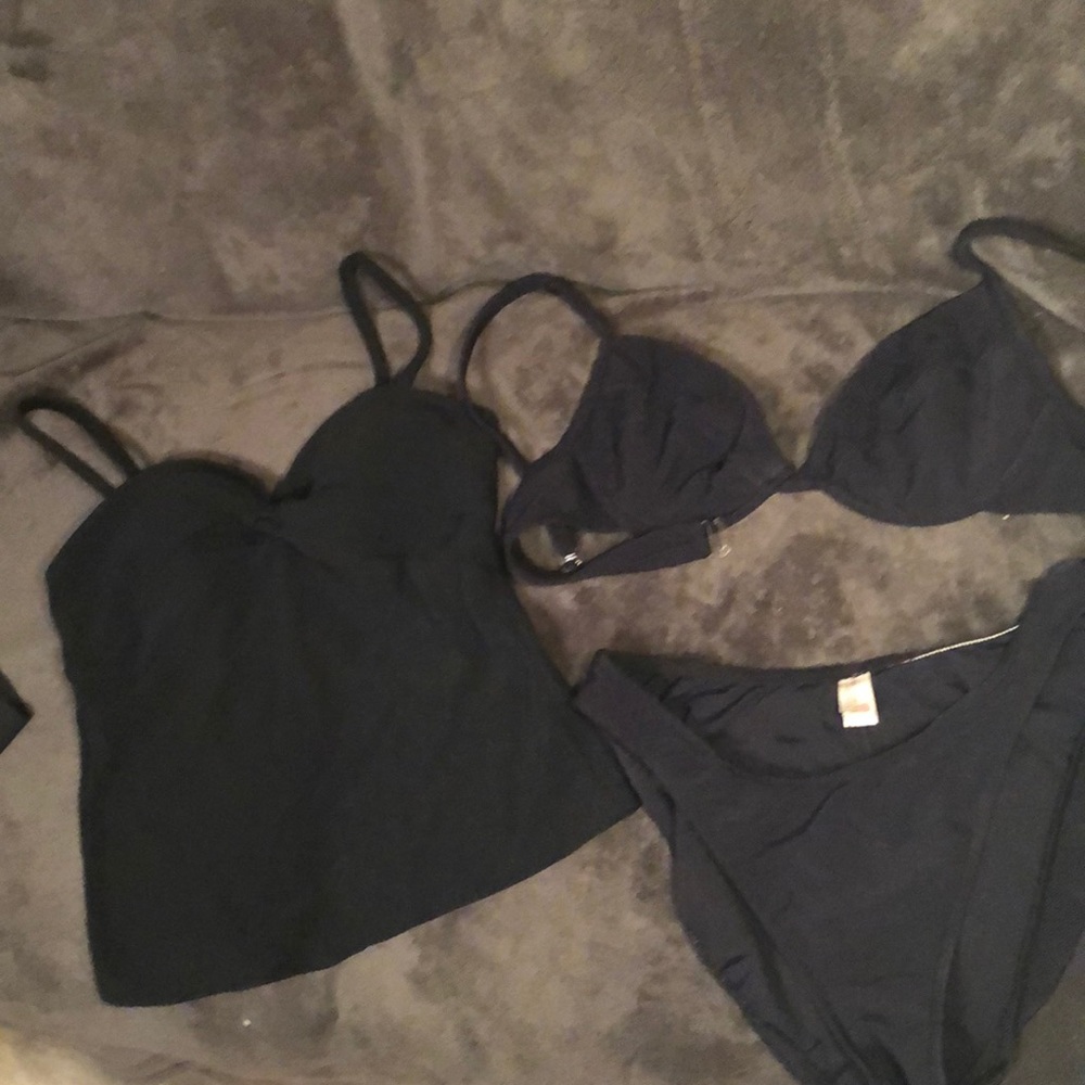 VS Black Bikini Top & Bottom w/ Lands End Tankini